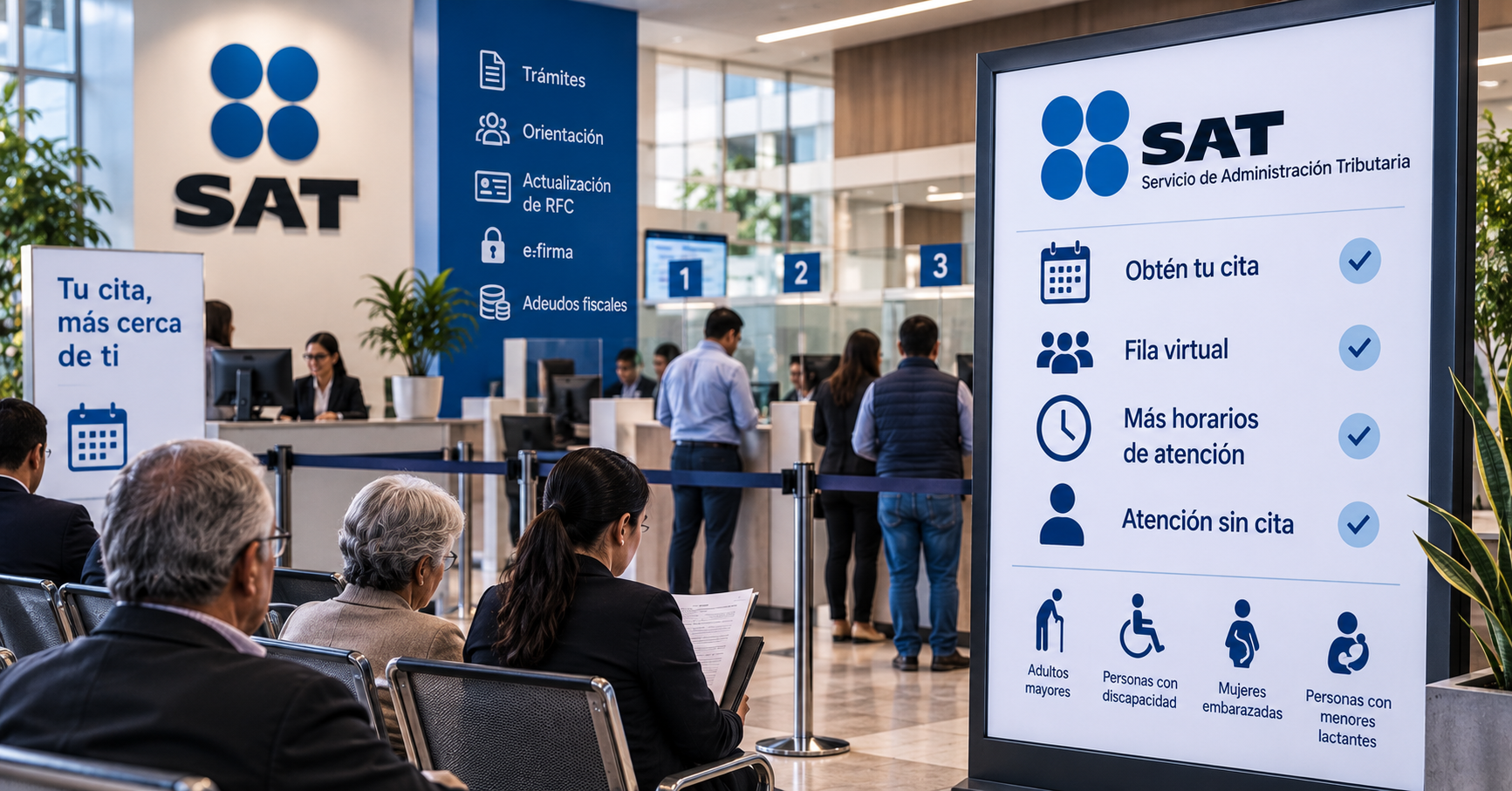 Aparente mejora en el servicio de citas en el SAT