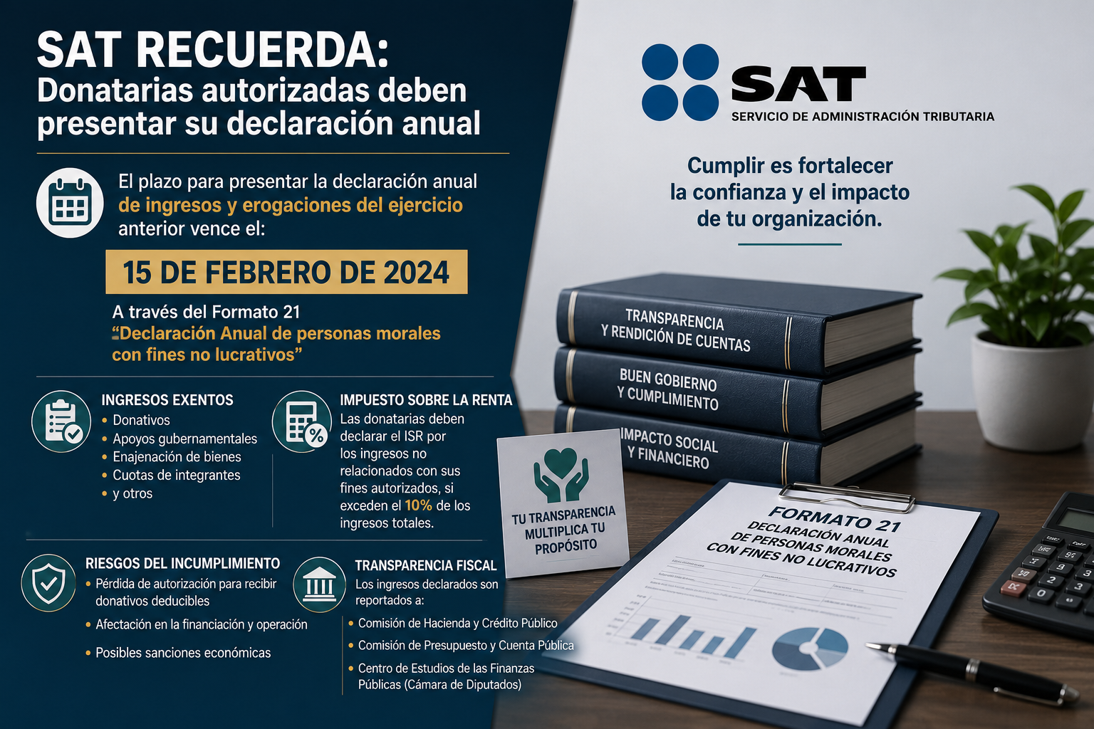 Última oportunidad para las donatarias autorizadas