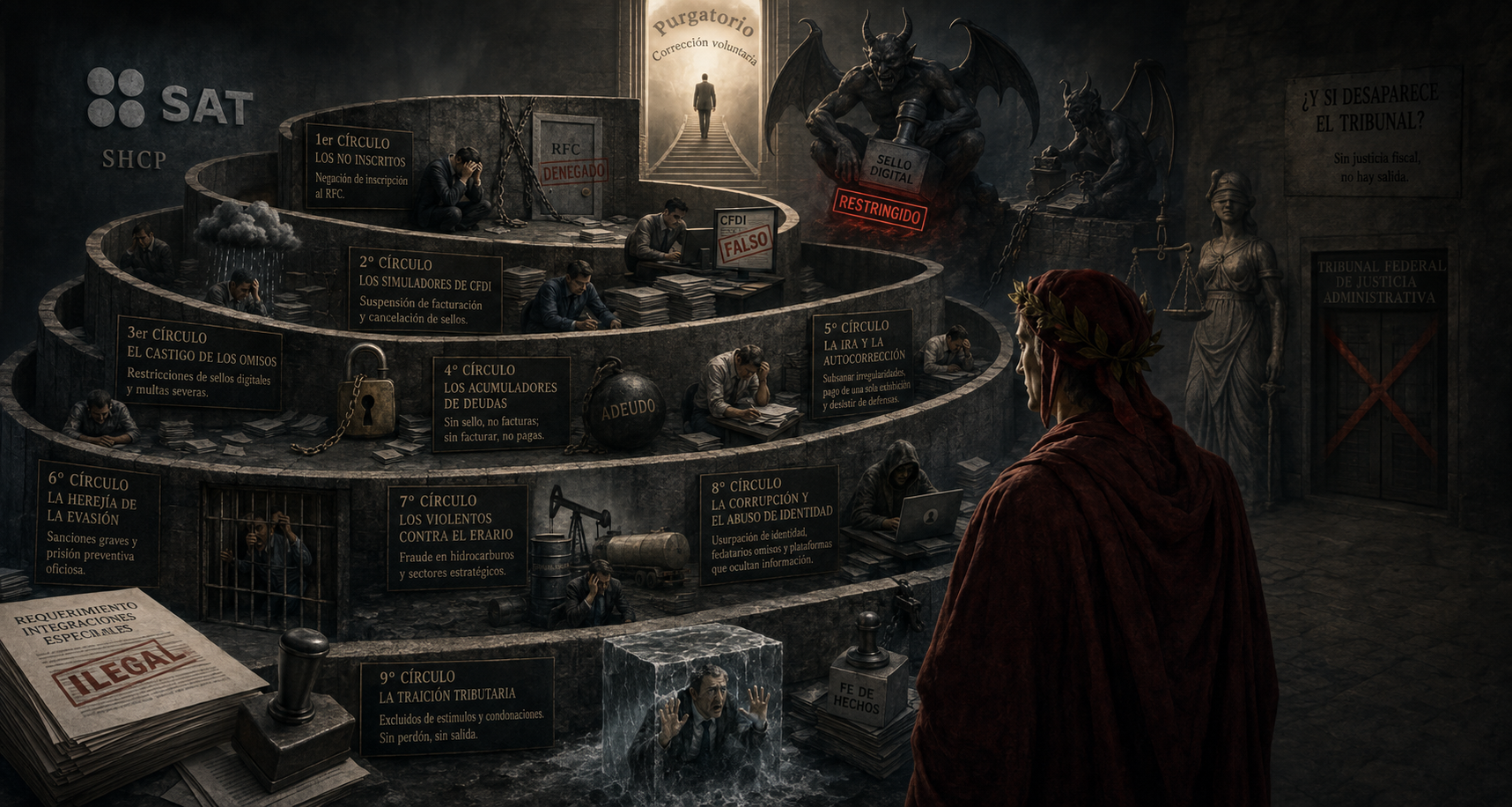 El Infierno Fiscal según Dante