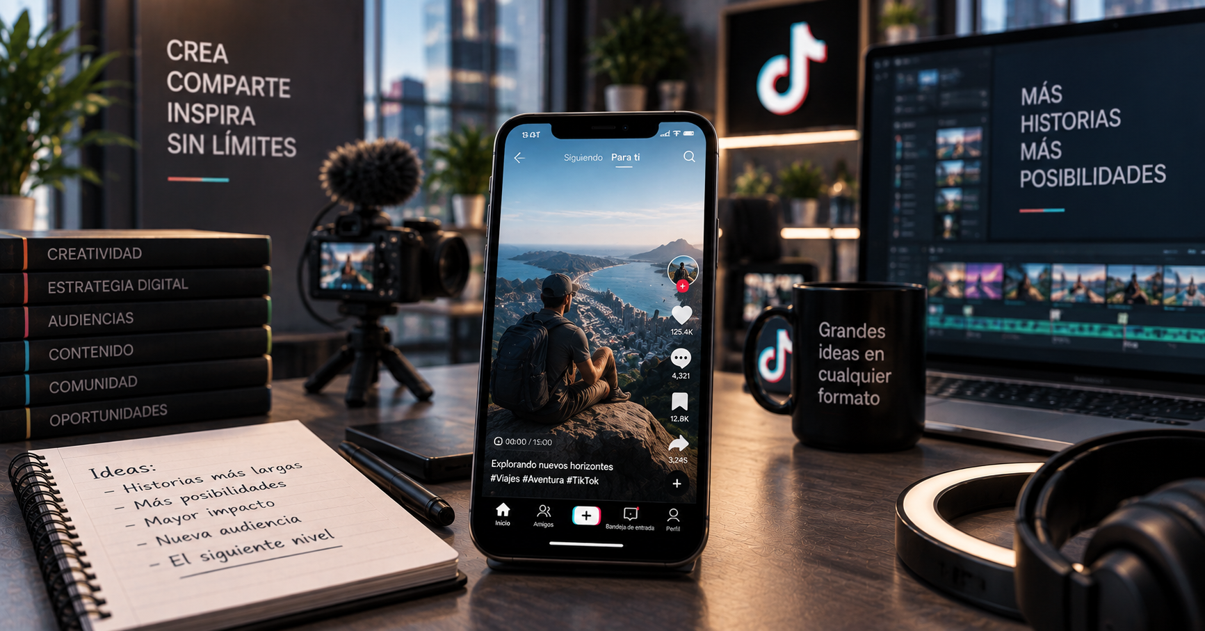 TikTok experimenta con videos largos para competir con YouTube
