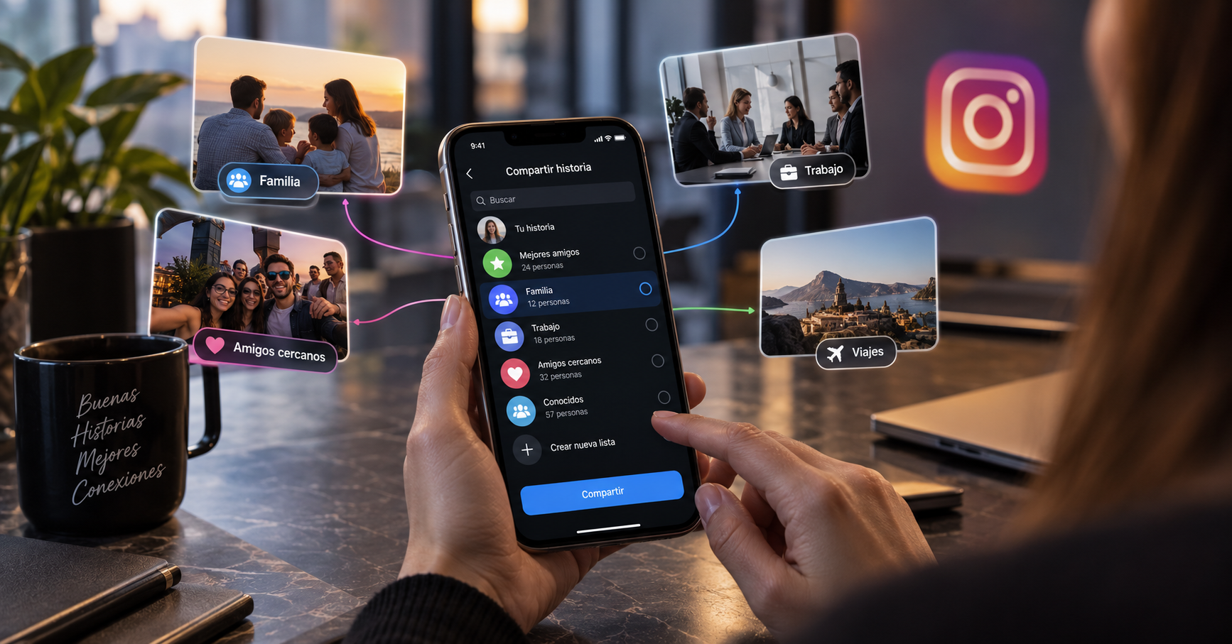 La experiencia de compartir historias cambia en Instagram