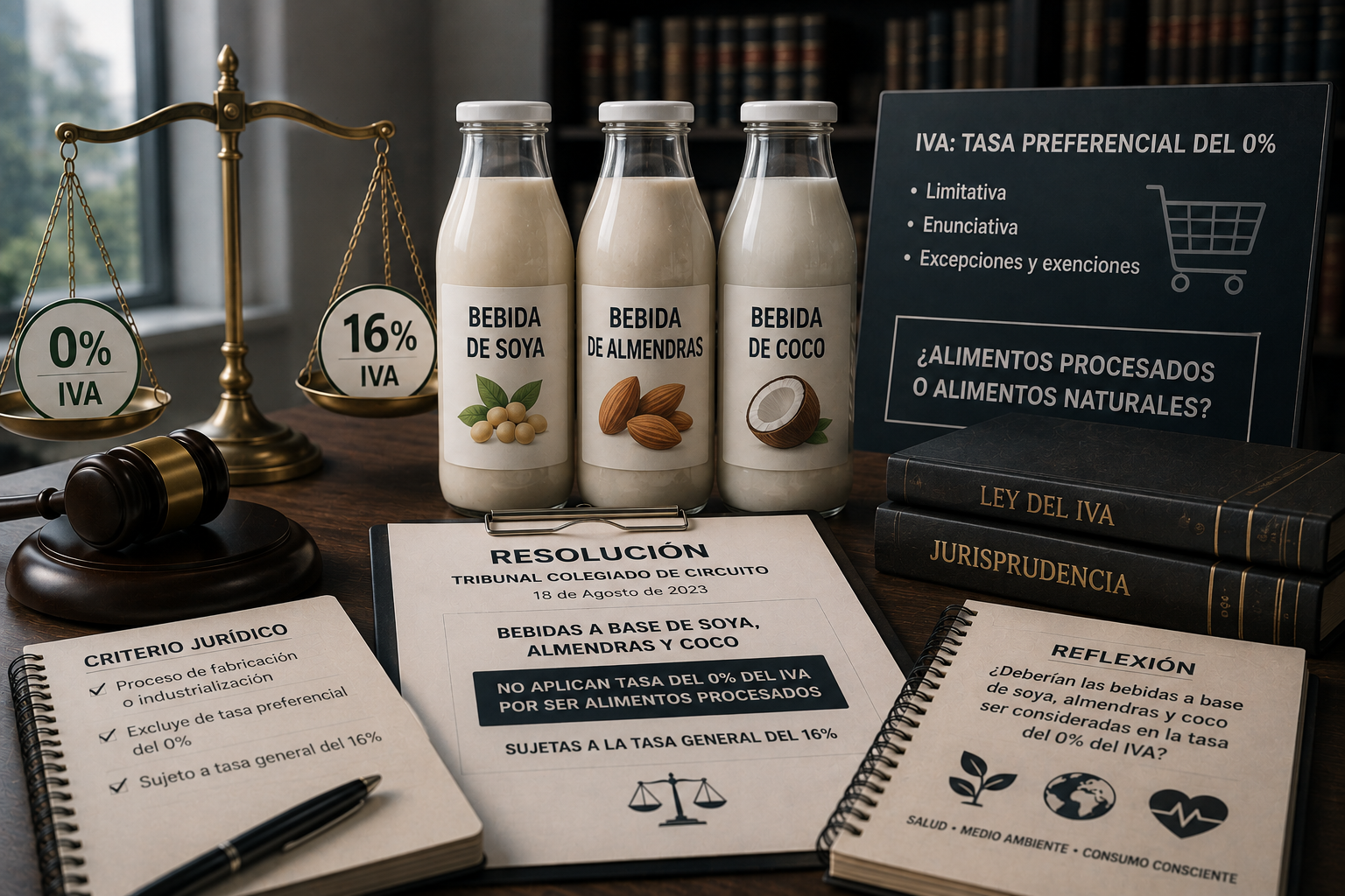 Bebidas a base de soya, almendras y coco ¿tasa general o 0% de IVA?