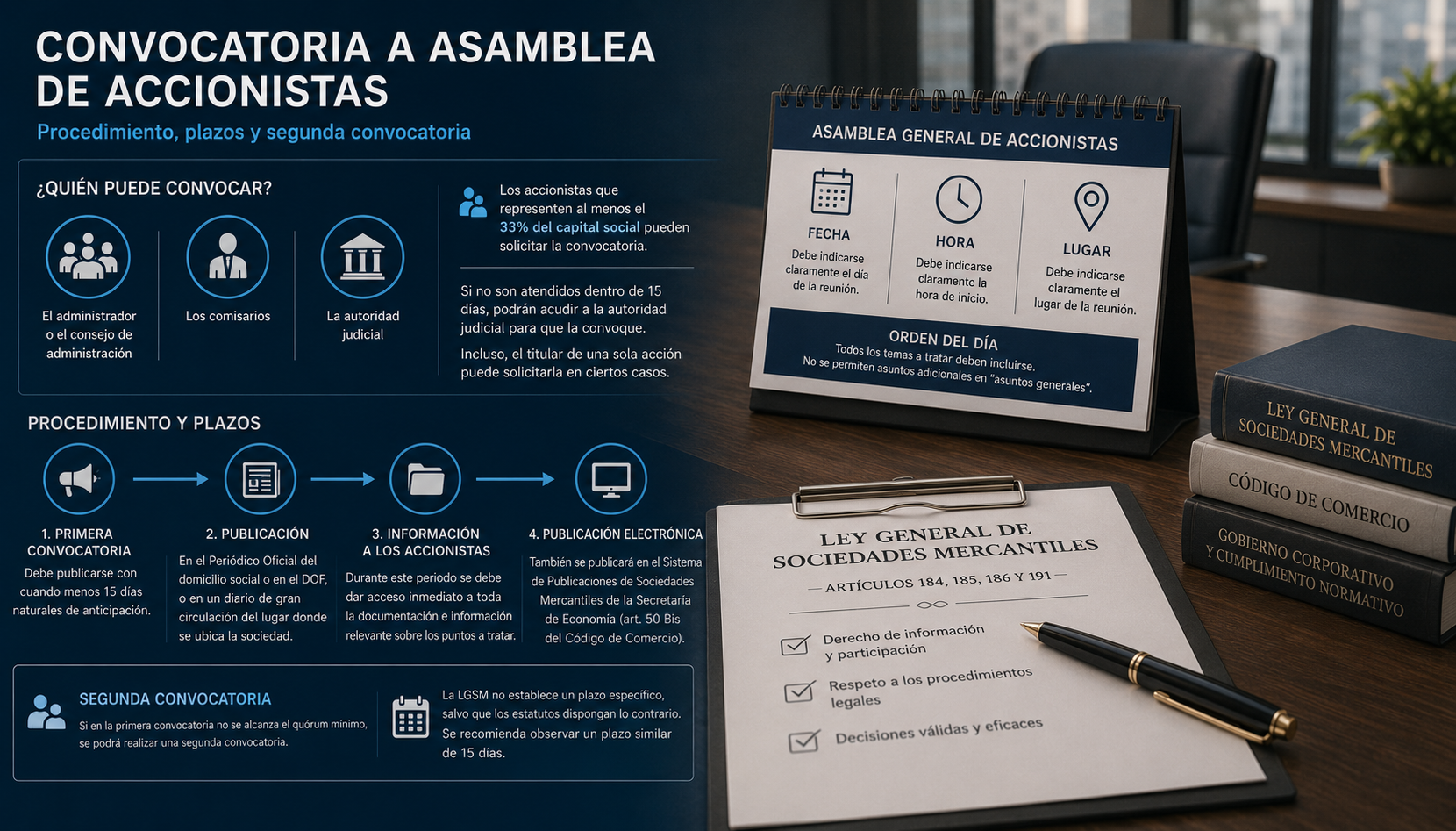 Cuidados para una convocatoria efectiva en asambleas generales de accionistas