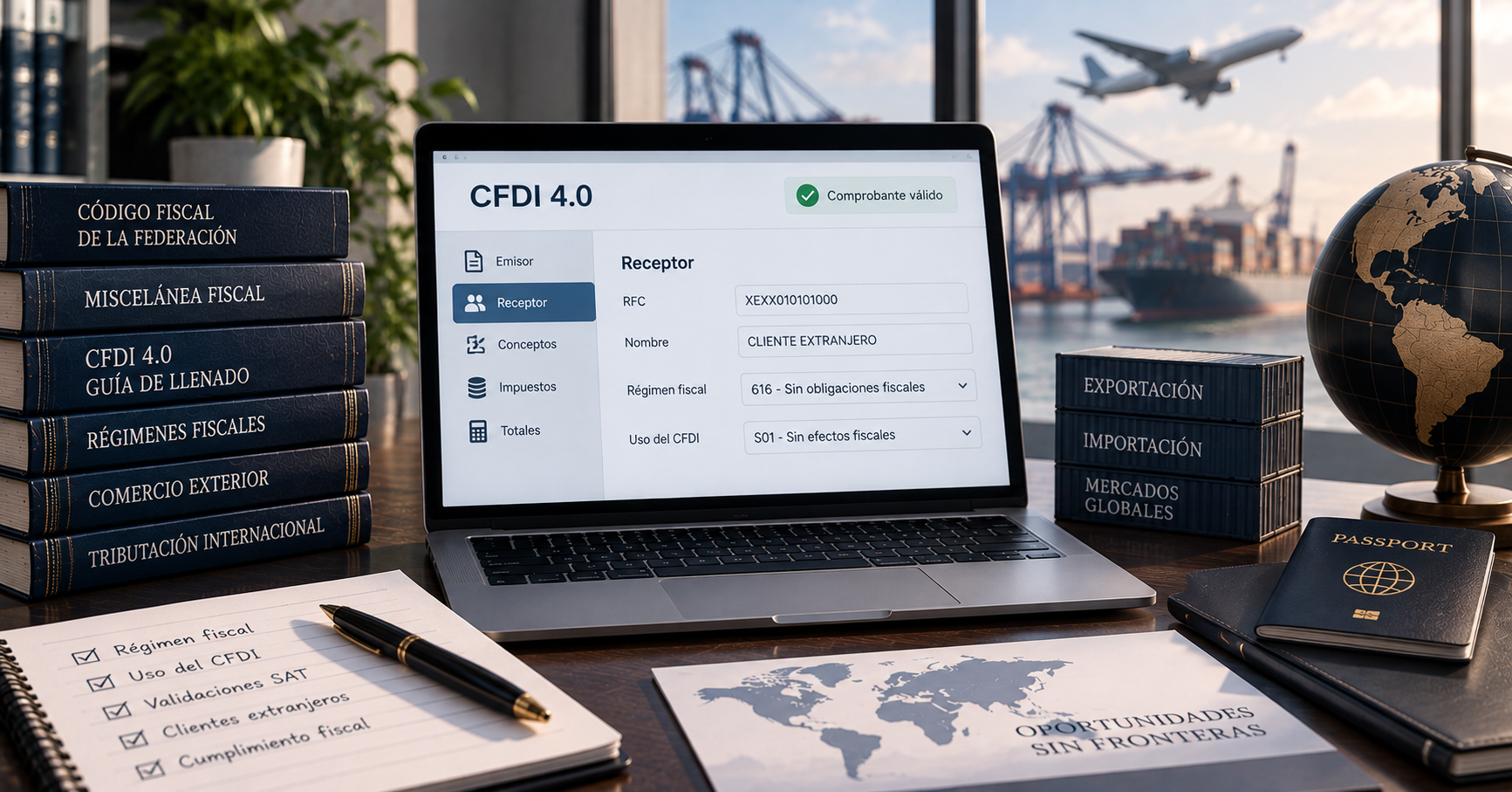 En un CFDI emitido a un extranjero ¿cuál régimen fiscal se señala?