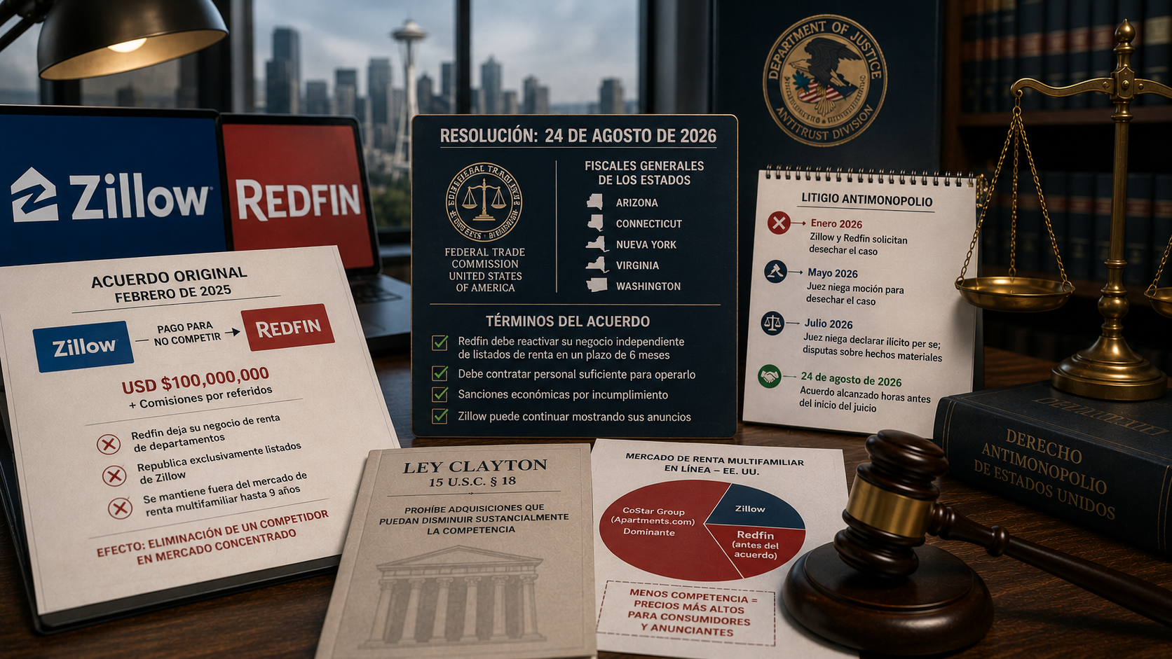 Cómo terminó la disputa antimonopolio entre Zillow, Redfin y la Comisión Federal de Comercio
