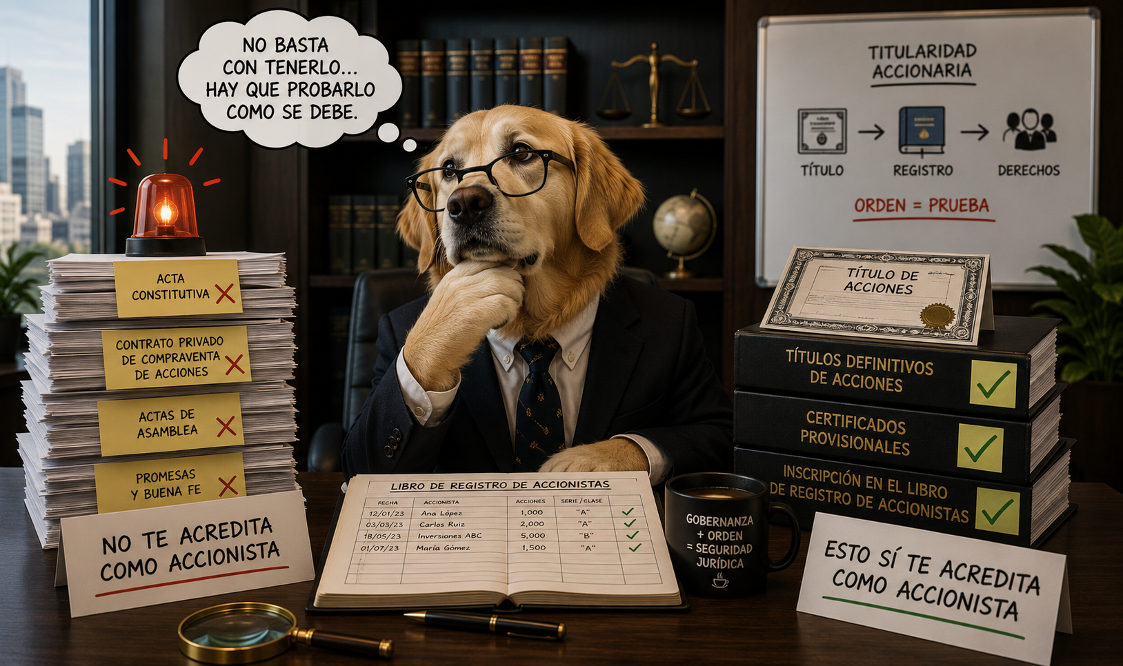 La acreditación de la calidad de accionista en la SA
