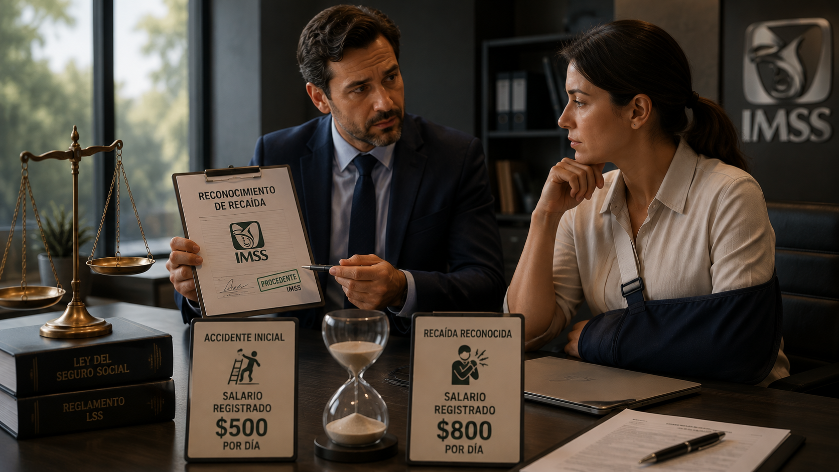 El salario de la recaída, no el del accidente