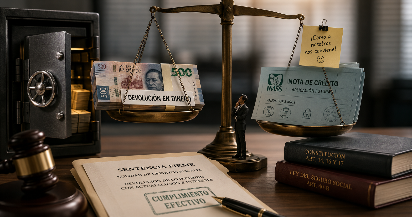 Restituir en numerario y no en las notas de crédito ante el IMSS