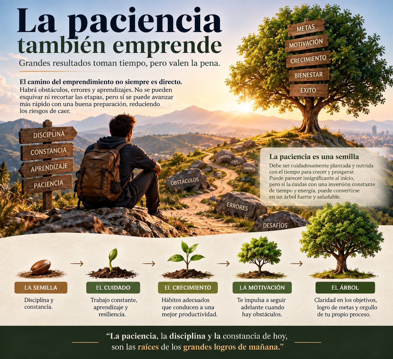 La semilla de la paciencia, el árbol de la motivación